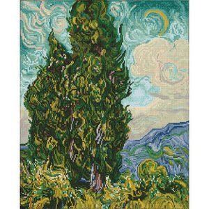 Cypresses (apres Van Gogh)