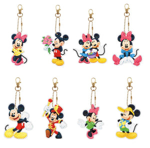 Mickey & Minnie In Love Keyrings